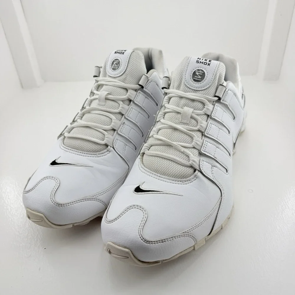 Nike Shox NZ Running Gym Training Sneakers White Black 501524-106 Men's Size 13